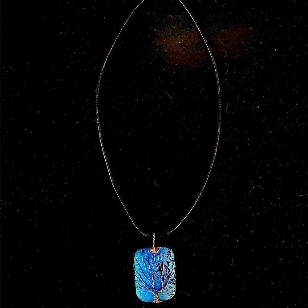 Blue lava necklace